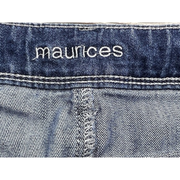 Maurices Bootcut Jeans Womens Plus Size 22P (Short) Blue Denim Stretch Med Wash - Picture 7 of 13